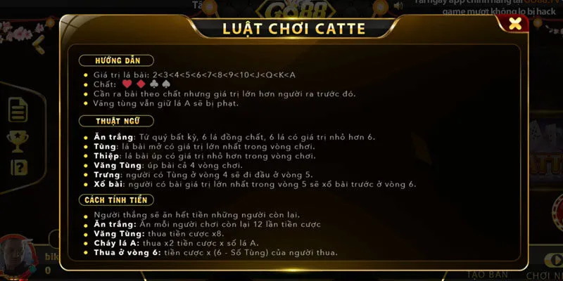 Hướng dẫn cách chơi Catte Go88