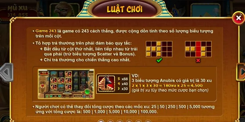 Bí Mật Cleopatra Go88 có luật chơi như thế nào?