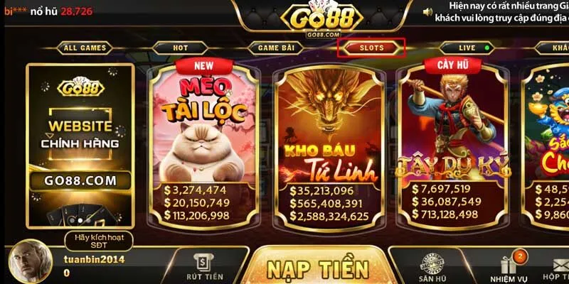 Nổ Hũ Slot Go88 Đổi Tiền Thật Đỉnh Cao Năm 2024