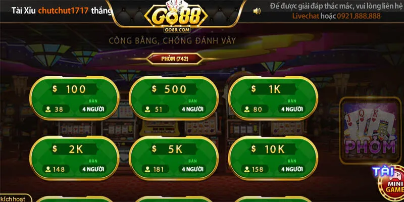 Giới thiệu về tựa game Phỏm tại nhà cái Go88